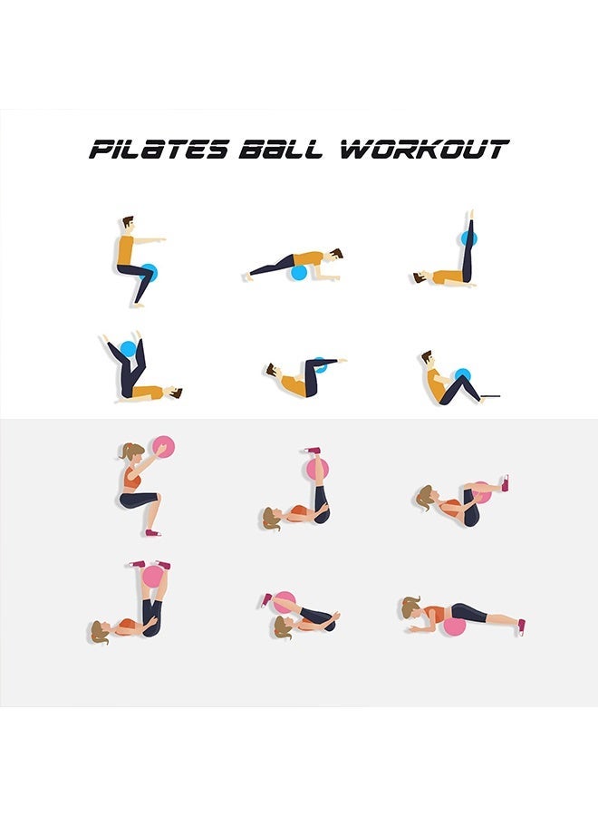 بوفان 3 كرات تمارين بيلاتس صغيرة، 9 بوصات، كرات يوغا صغيرة مضادة للانفجار والانزلاق، لتحقيق الثبات واللياقة البدنية والعلاج الطبيعي وتمارين التمدد وتقوية عضلات الجذع في المنزل أو النادي الرياضي أو المكتب - Image 2